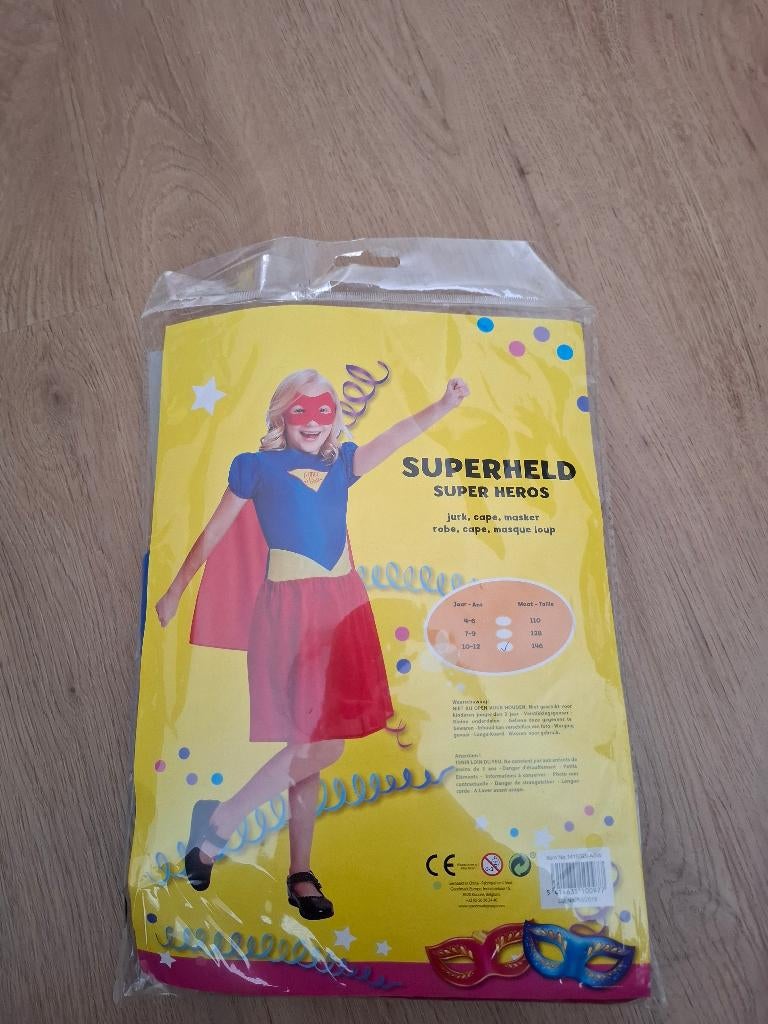Carnaval superheld jurk mt 146, Ophalen, Nieuw, 146 t/m 152, Meisje