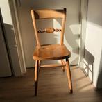 Grenen keukenstoel - blank geschuurd, Gebruikt, Bruin, Ophalen of Verzenden, Eén