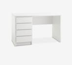 Jysk LIMFJORDEN Bureau 60x120 wit met 4 lades, Huis en Inrichting, Ophalen, Gebruikt, Bureau