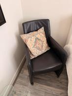 Leren stoeltjes. Zwart blauw., Huis en Inrichting, Fauteuils, Ophalen, Modern., Gebruikt, Minder dan 75 cm