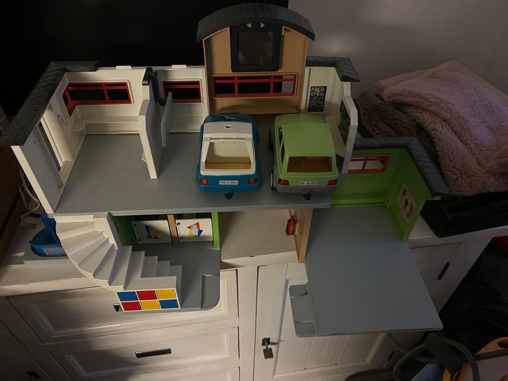 Auto garage playmobiel, Ophalen, Zo goed als nieuw