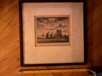 Gravure Zeeburg ets met schepen, Antiek en Kunst, Kunst | Etsen en Gravures, Ophalen of Verzenden
