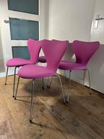 4 fraaie vintage Arne jacobsen Fritz Hansen vlinderstoelen, Huis en Inrichting, Stoelen, Ophalen of Verzenden, Metaal, Vier, Gebruikt