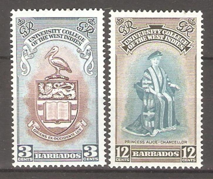 Barbados PF SG 283-284 Omnibus 1951, Postzegels en Munten, Postzegels | Amerika, Postfris, Midden-Amerika, Verzenden