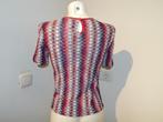 Missoni eerstelijns shirt motief in breisel kleurrijk IT 44, Maat 38/40 (M), Overige kleuren, Verzenden, Korte mouw