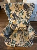 IKEA Fauteuil + Poef - Nieuwstaat!, Huis en Inrichting, Fauteuils, Ophalen, Zo goed als nieuw, Stof, 75 tot 100 cm