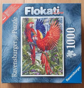 Ravensburger puzzel - Flokati line - Papegaaien - 1000 st beschikbaar voor biedingen