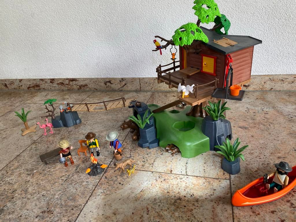 Playmobil Boomhut - Eigen creatie, Kinderen en Baby's, Speelgoed | Playmobil, Ophalen of Verzenden, Zo goed als nieuw, Los playmobil