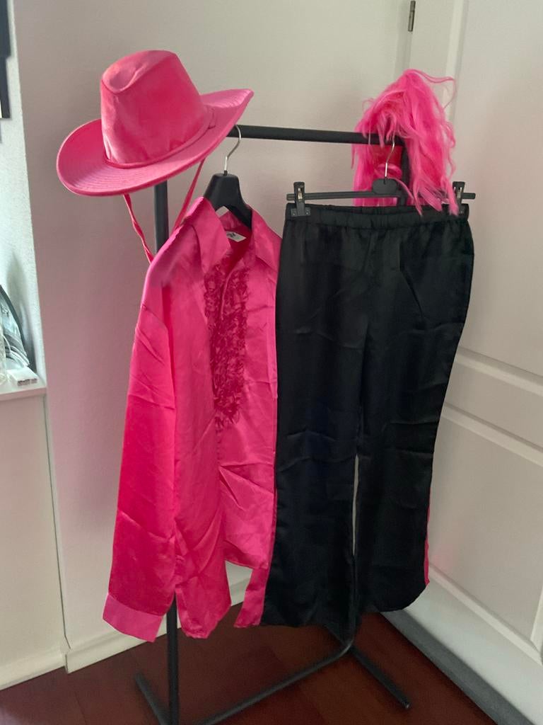 Cowboypak maat 56, hoed 59cm + pruik, Carnaval, Maat 46/48 (XL) of groter, Ophalen of Verzenden, Zo goed als nieuw
