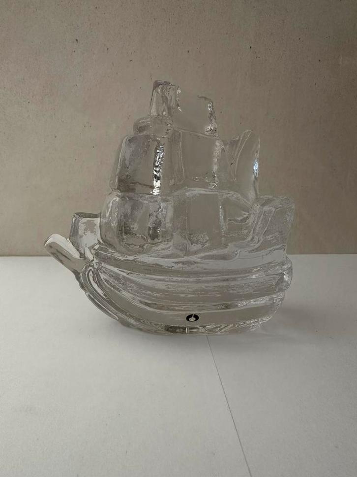 Pukeberg Sweden Viking schip kristalglas, Antiek en Kunst, Antiek | Glas en Kristal, Ophalen of Verzenden