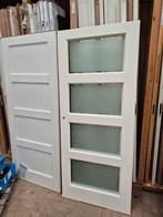 83x201,5cm binnendeur opdek L incl satijn facet glas XB13