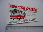 sticker oud Veenstra reizen autobus bus reizen buitenpost, Verzenden, Zo goed als nieuw, Bedrijf of Vereniging
