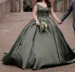 Groene trouw/hennajurk, Ophalen, Zo goed als nieuw, Groen, Trouwjurk