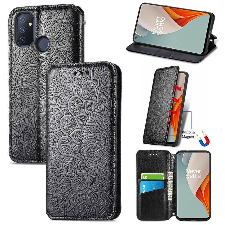 Luxe PU Lederen Wallet Case Set for OnePlus Nord N100 Zwart, Telecommunicatie, Mobiele telefoons | Hoesjes en Frontjes | Overige merken