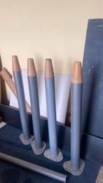 Vier tafelpoten, Huis en Inrichting, Tafelonderdelen, Ophalen, Gebruikt, Rond, 50 tot 100 cm