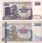 ZIMBABWE 2 X 1000 DOLLARS, Verzenden, Overige landen