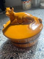 Vintage Keramische Boterpot met Koe, Antiek en Kunst, Ophalen