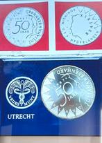 FDC Zilveren 50 gulden.Juliana&Bernhsrd 50 jaar Huwelijk., Postzegels en Munten, Munten | Nederland, Zilver, Ophalen of Verzenden