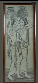 Art Deco Bali schilderij., Ophalen of Verzenden