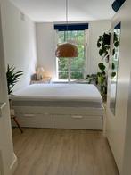 IKEA Brimnes 160x200 wit met lades, Huis en Inrichting, Slaapkamer | Bedden, Ophalen, Wit, Tweepersoons, Zo goed als nieuw