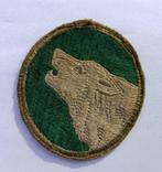 US WOII 104th infantry division timberwolves patch, Verzamelen, Militaria | Tweede Wereldoorlog, Embleem of Badge, Amerika, Ophalen of Verzenden