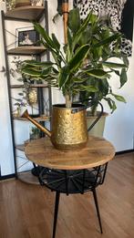 Hoge mango houten tafel, Ophalen, Rond, Zo goed als nieuw, 60 cm of meer