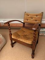 Stoel antiek mosterd geel bekleding, Ophalen