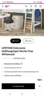 Life time White wash bed verhoger, Kinderen en Baby's, Hoogslaper of Stapelbed, Zo goed als nieuw, 85 tot 100 cm, Ophalen