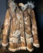Vintage Leren Jas met Bontkraag, Kleding | Dames, Jassen | Winter, Ophalen of Verzenden, Bruin