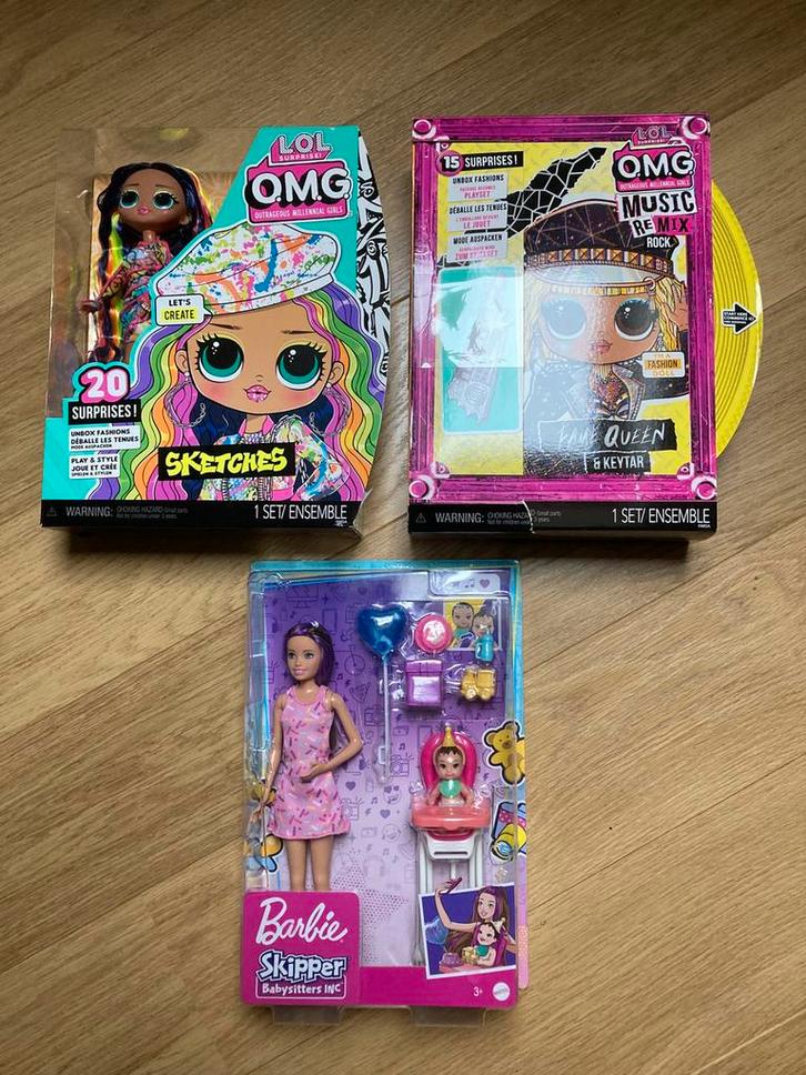 NIEUW! Pakket 3x LOL surpise OMG en Barbie pop Skipper, Verzamelen, Poppen, Nieuw, Pop, Verzenden