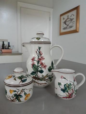 Koffiekan met suikerpot en melkkan Villeroy en Boch Botanica beschikbaar voor biedingen