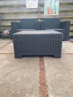 Hooker / tuintafel / voetenbank, Tuin en Terras, Tuintafels, Ophalen, Gebruikt, Vierkant, Kunststof