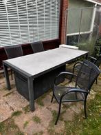 Tuintafel met 4 stoelen, Ophalen, Zo goed als nieuw