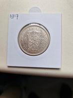 Nederland 1917 Wilhelmina 1 Gulden Zeer fraai '';, 1 gulden, Verzenden, Zilver, Koningin Wilhelmina