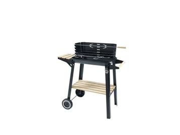 Brede houtskool trolley Barbecue met spit, op wieltjes beschikbaar voor biedingen