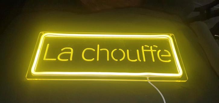 La chouffe Mancave Bar Neon Verlichting - USB Aangedreven, Verzamelen, Biermerken, Nieuw, Ophalen of Verzenden