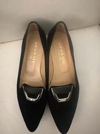 Brunata prachtige zwart suede leren instappers maat 41, Verzenden, Zo goed als nieuw, Zwart, Instappers