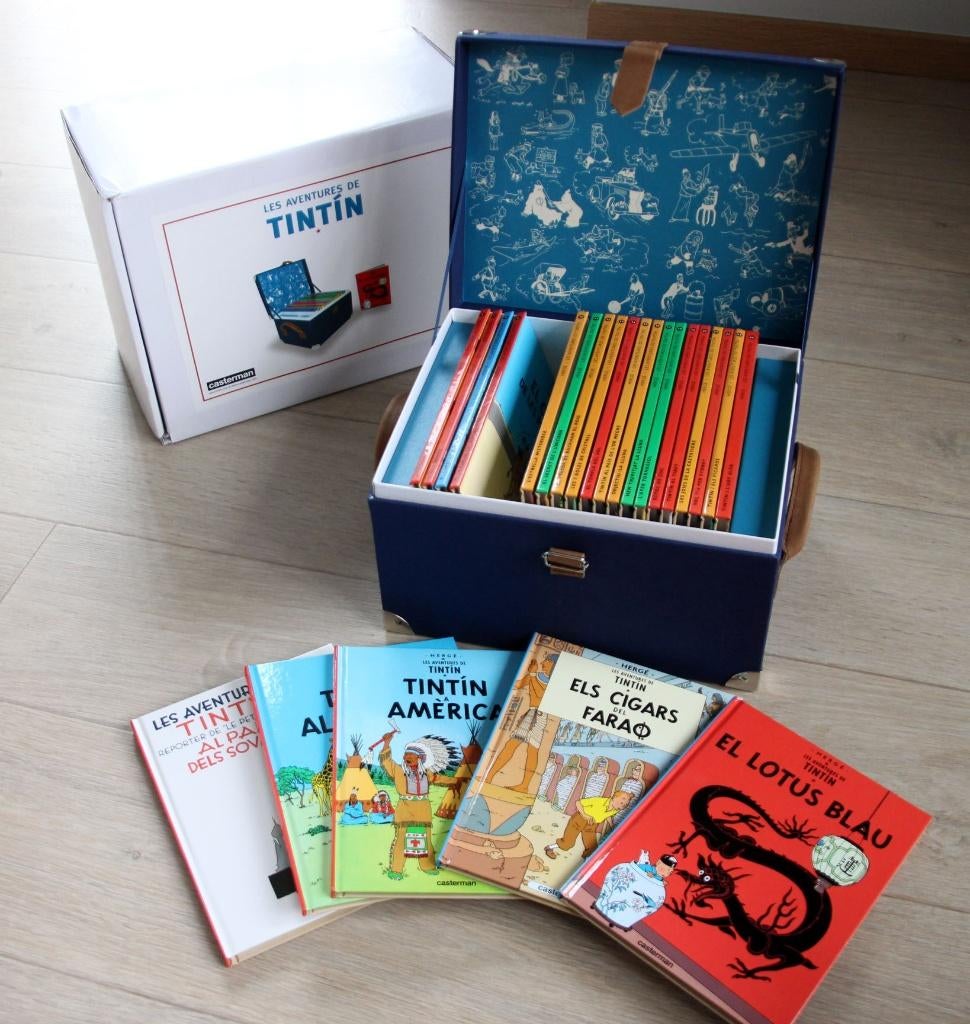 Zeldzaam! Verzamelbox 24 albums Kuifje Tintin Hergé Nieuw!, Verzenden, Kuifje, Nieuw, Beeldje of Figuurtje