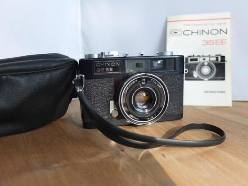✅ Chinon 35 EE ZWART & tas & manual , Meetzoeker, Audio, Tv en Foto, Fotocamera's Analoog, Gebruikt, Compact, Overige Merken, Ophalen