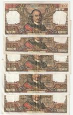 Frankrijk : 5 x 100 Franc 1964-65-66-67+68, Ophalen of Verzenden, Frankrijk, Setje