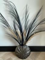 Decoratieve vaas met pluimen, Ophalen, Overige materialen, 50 tot 75 cm, Zwart
