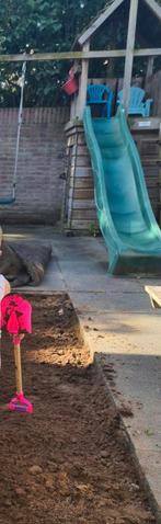 Speelhuis hout, met glijbaan en schommel, Kinderen en Baby's, Speelgoed | Buiten | Speeltoestellen, Ophalen of Verzenden, Gebruikt