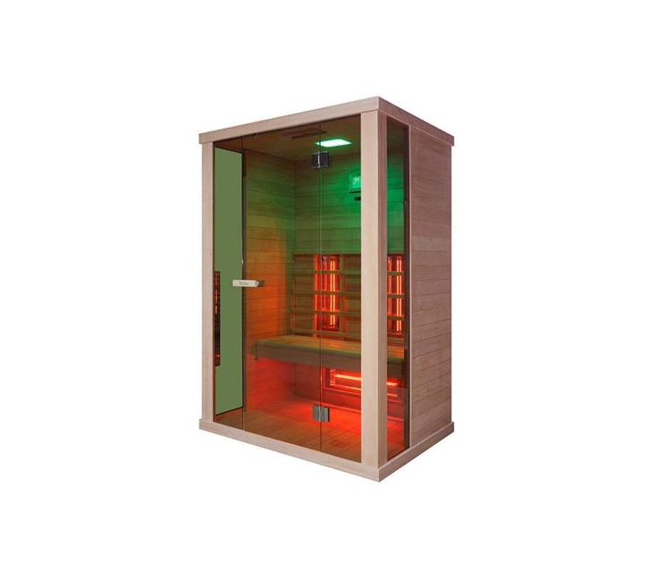 Infrarood sauna 2 persoons, met nieuwe lampen, Sport en Fitness, Sauna, Zo goed als nieuw, Complete sauna, Infrarood, Ophalen