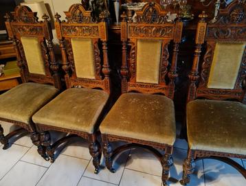 4 Mechelse stoelen Antiek