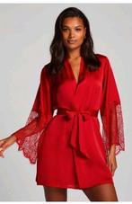 nieuwe rode satijnen kimono badjas hunkemoller m l, Kleding | Dames, Ophalen of Verzenden, Rood, Badjas