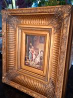 Schitterend antiek schilderij brede lijst Barok, Ophalen of Verzenden