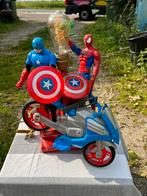 Captain America en Spiderman tafellamp /Marvel., Verzenden, Superheld, Zo goed als nieuw, Beeldje of Figuurtje