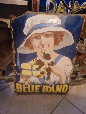 Blue band emaille reclamebord  beschikbaar voor biedingen