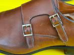 Prachtige Santoni schoenen met 2 gesp en Cognac kleur maat 7, Bruin, Verzenden, Santoni, Gespschoenen