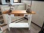 Zware sidetable gemaakt tot antique look 100x29dx78hg, Huis en Inrichting, Tafels | Sidetables, Ophalen, Zo goed als nieuw, 25 tot 50 cm